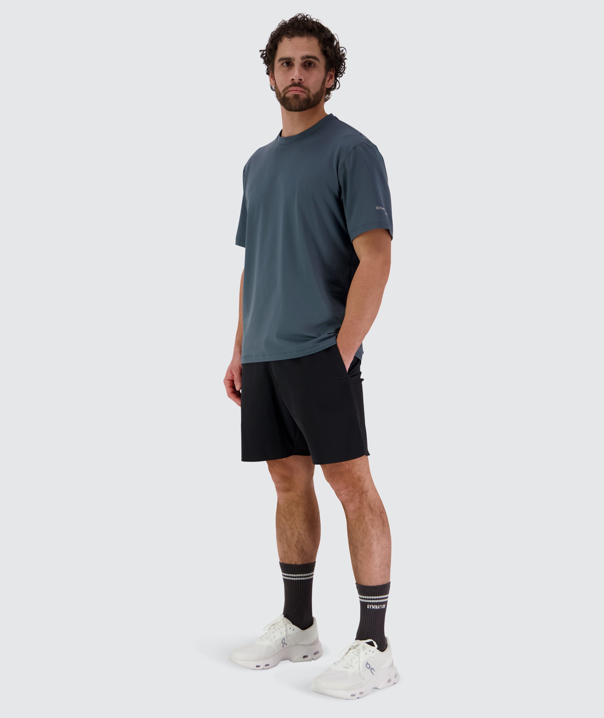 Gymnation ComfyKnit training T-Shirt - Unisex #color_dusty-navy