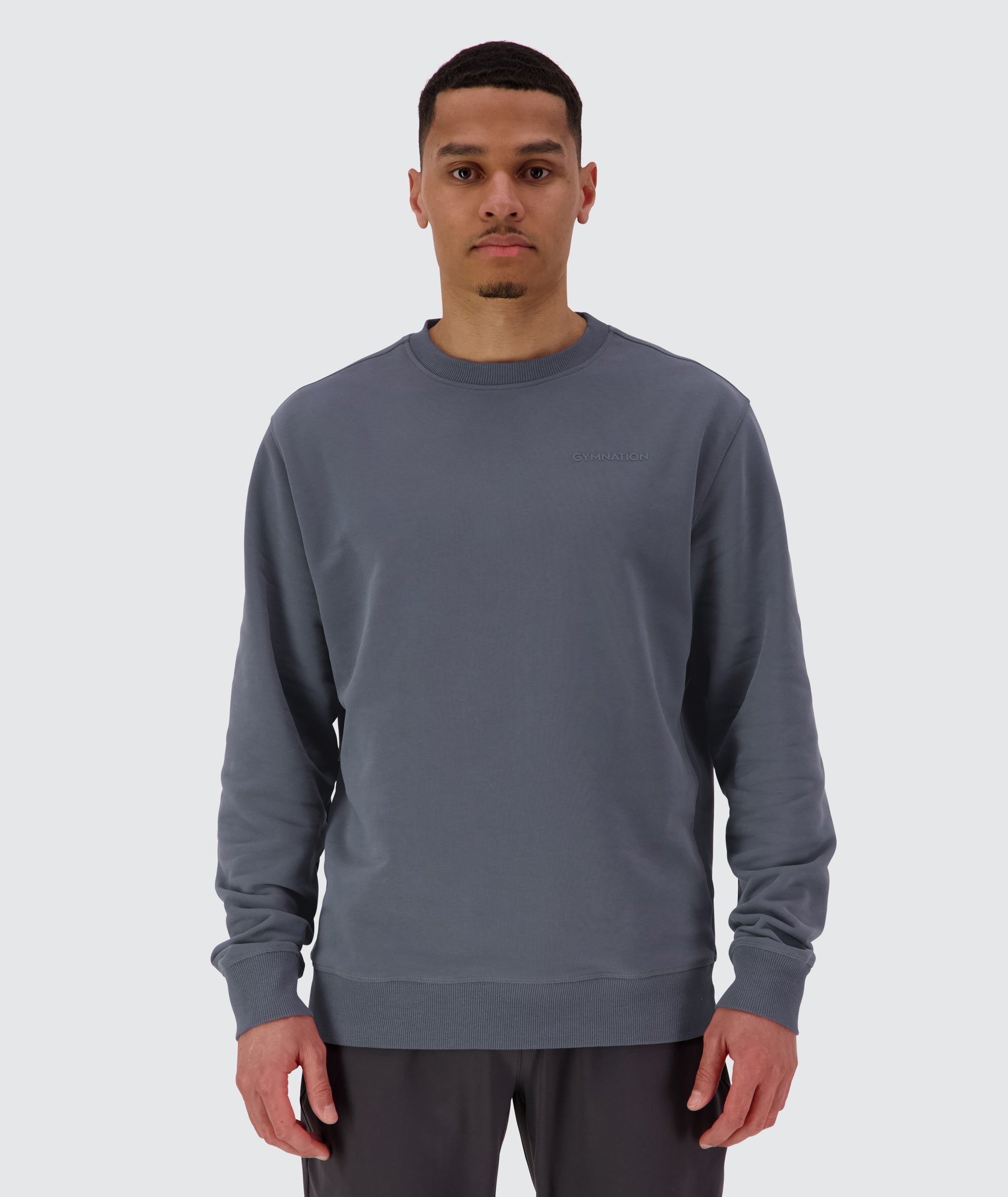 Men's Crewneck Model 184 cm / size M #color_dark-grey
