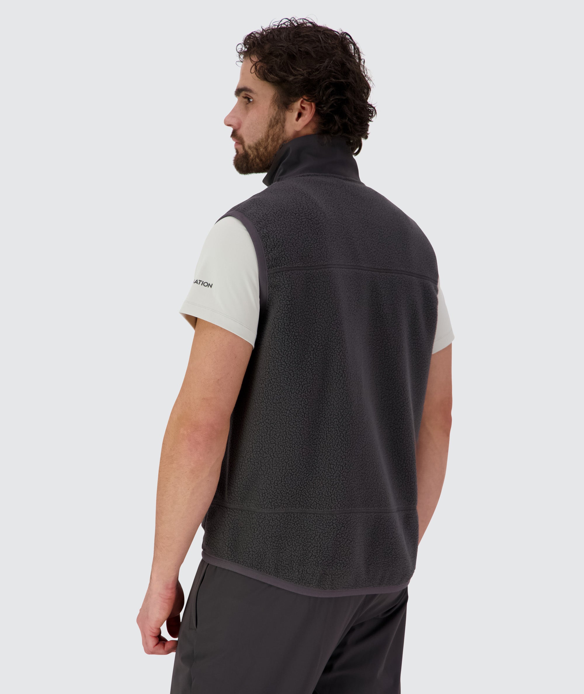 Gymnation Pile Vest Unisex #color_gravel-grey