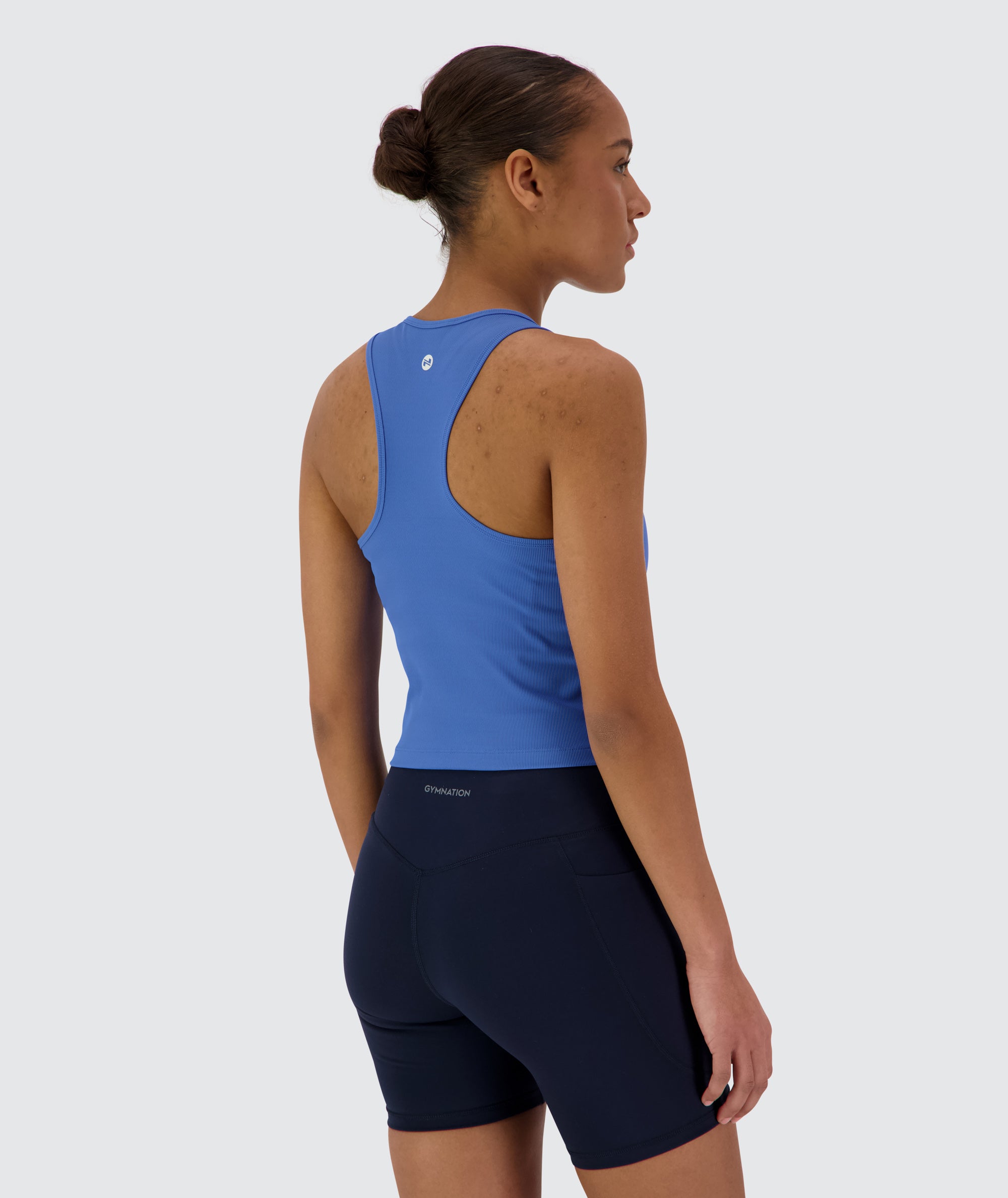 ribbed crop top #color_blue-blaze