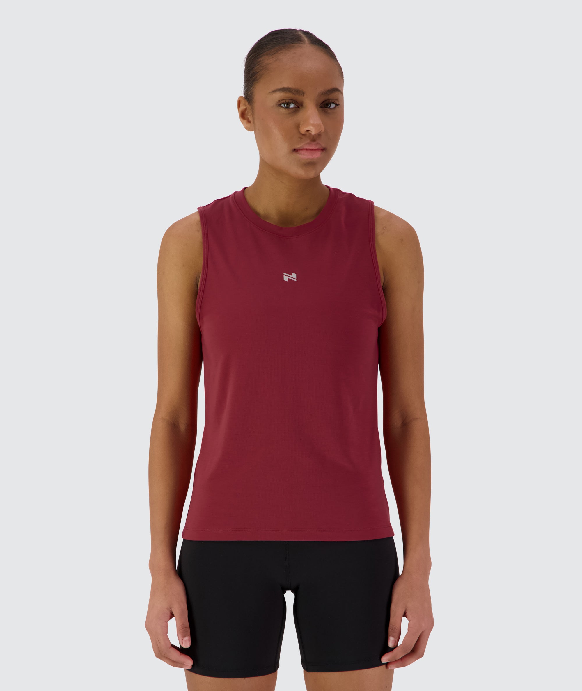 Women's muscle tank top #color_garnet-red
