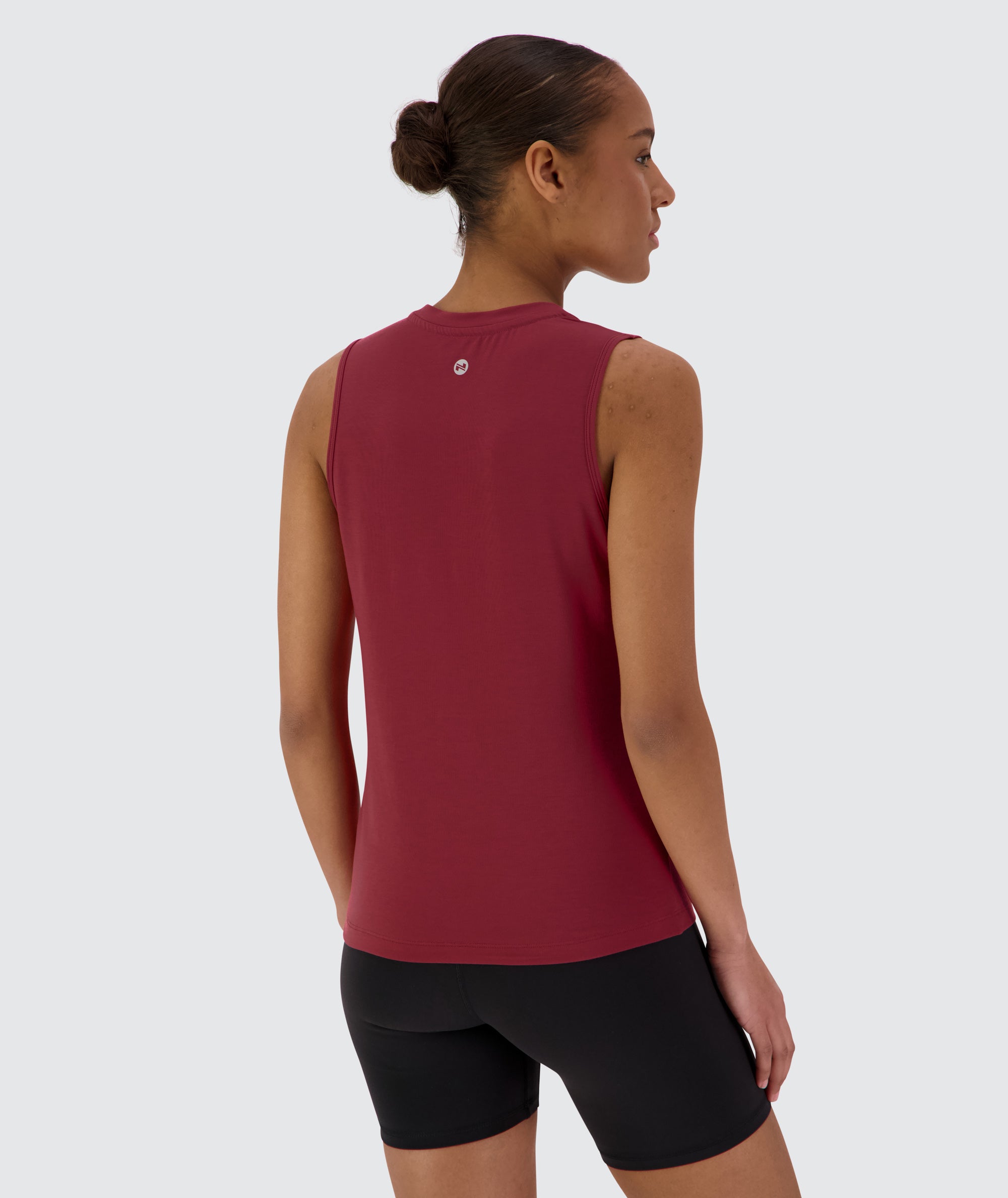 Women's muscle tank top #color_garnet-red