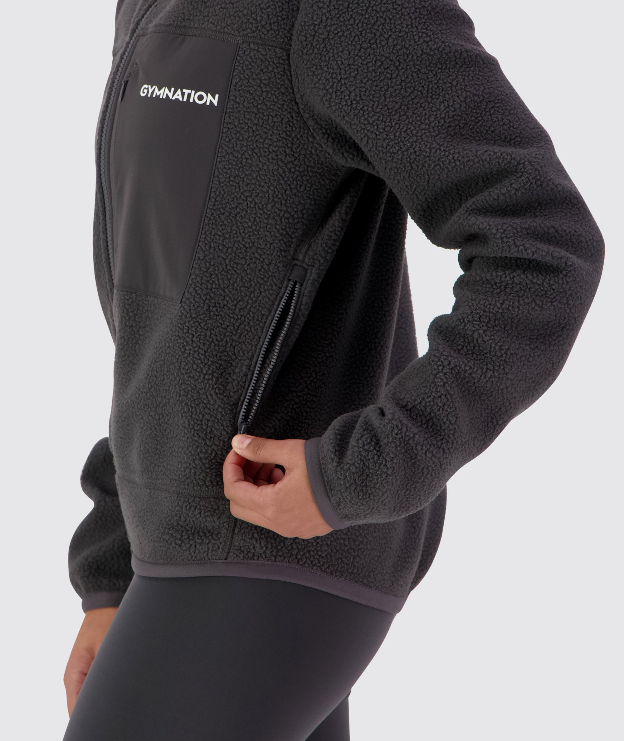 Gymnation Pile Jacket Unisex #color_gravel-grey