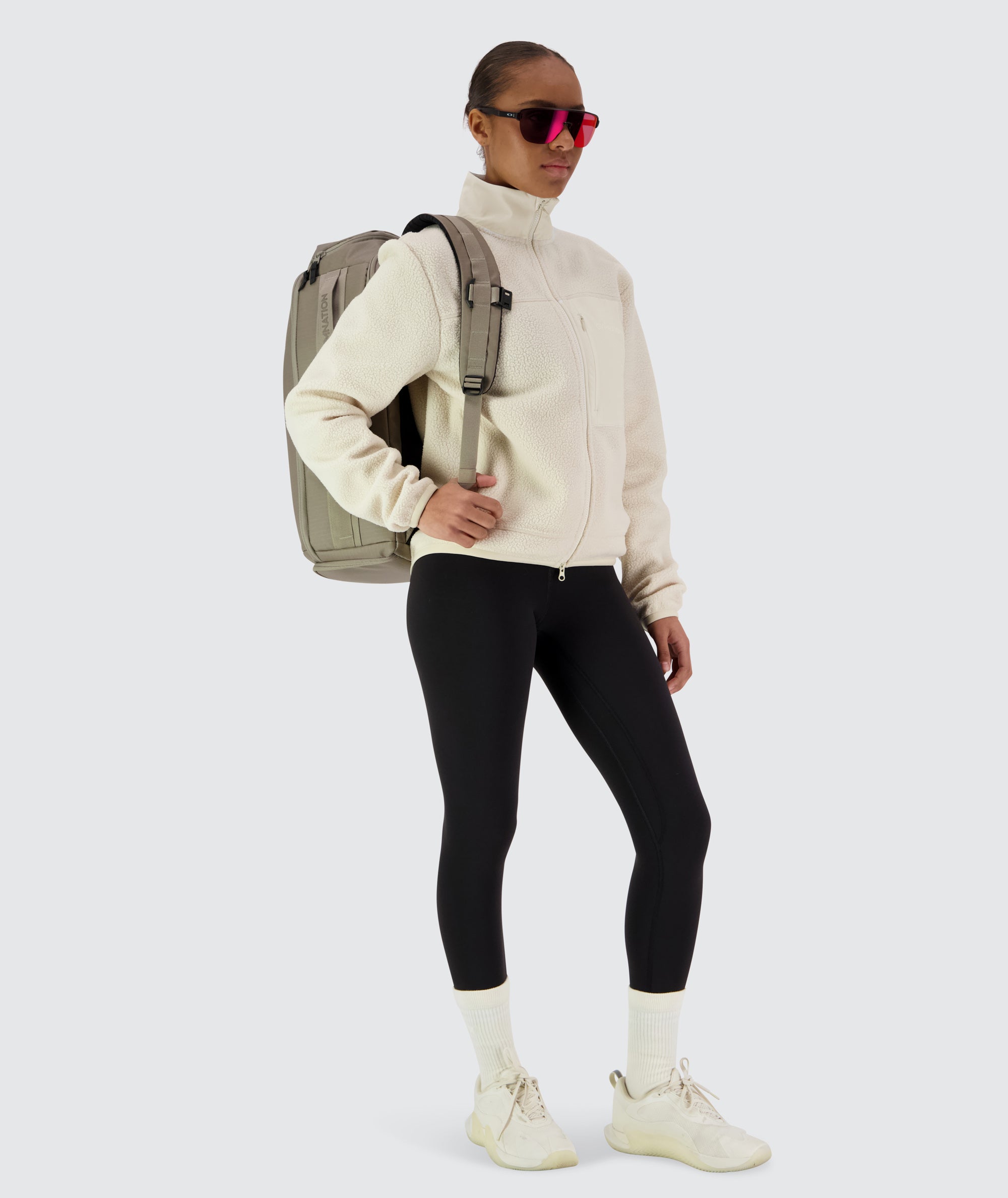 Gymnation Pile Jacket Unisex #color_off-white