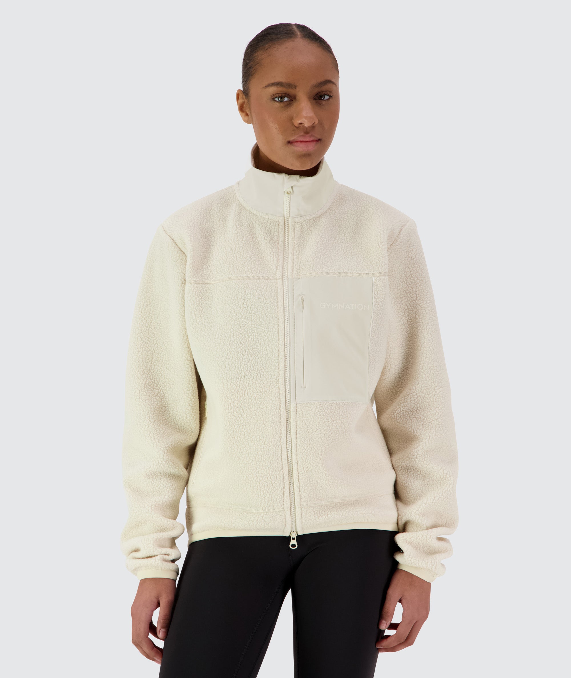 Gymnation Pile Jacket Unisex, Model 167 size XS #color_off-white