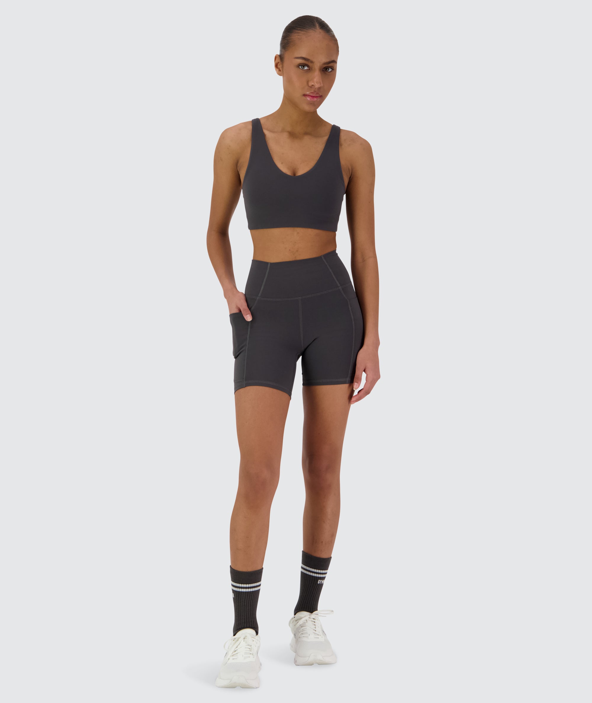 Supersoft shorts with pockets, #color_gravel-grey