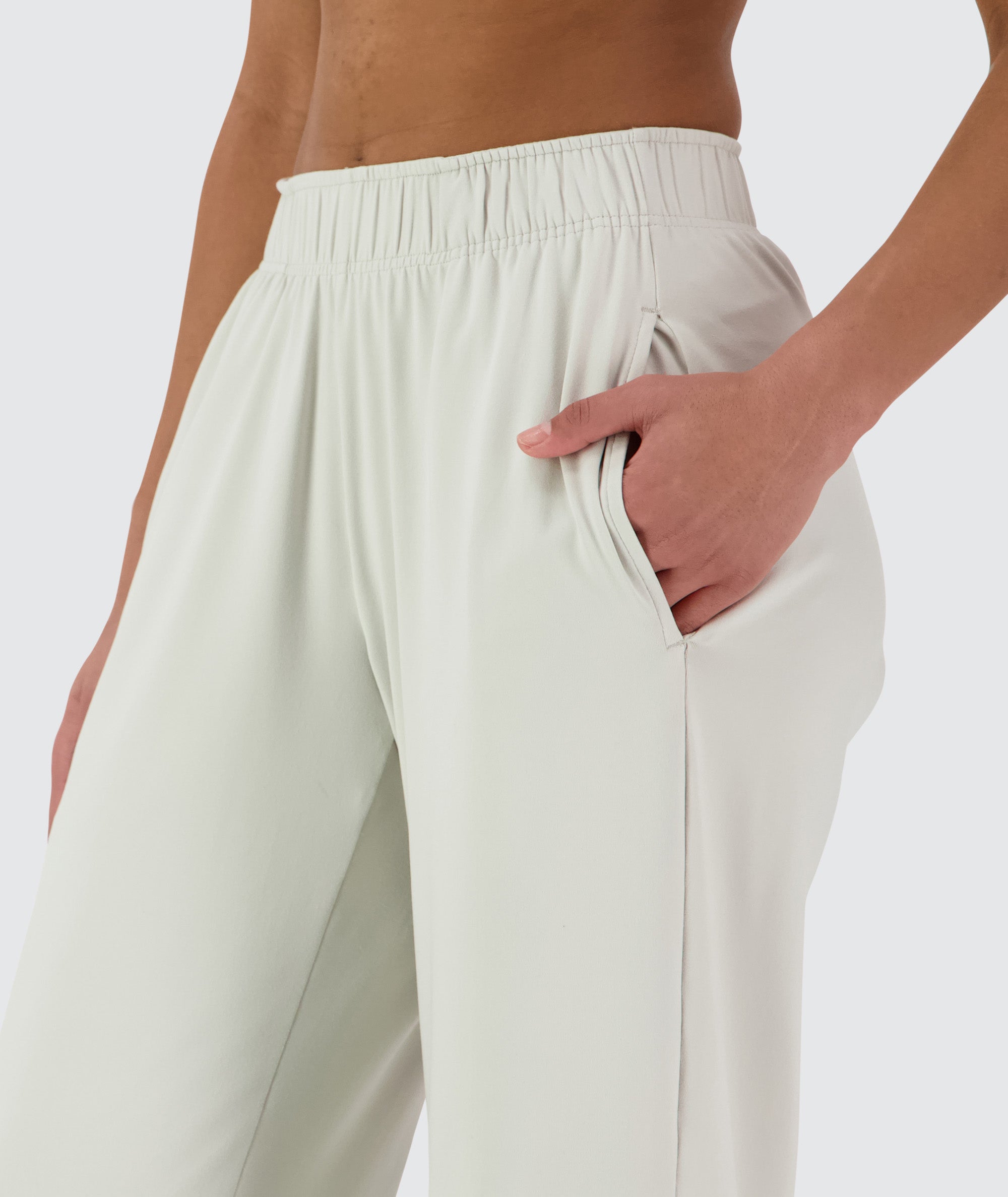 Gymnation Wideleg ComfyKnit Pants #color_Fog