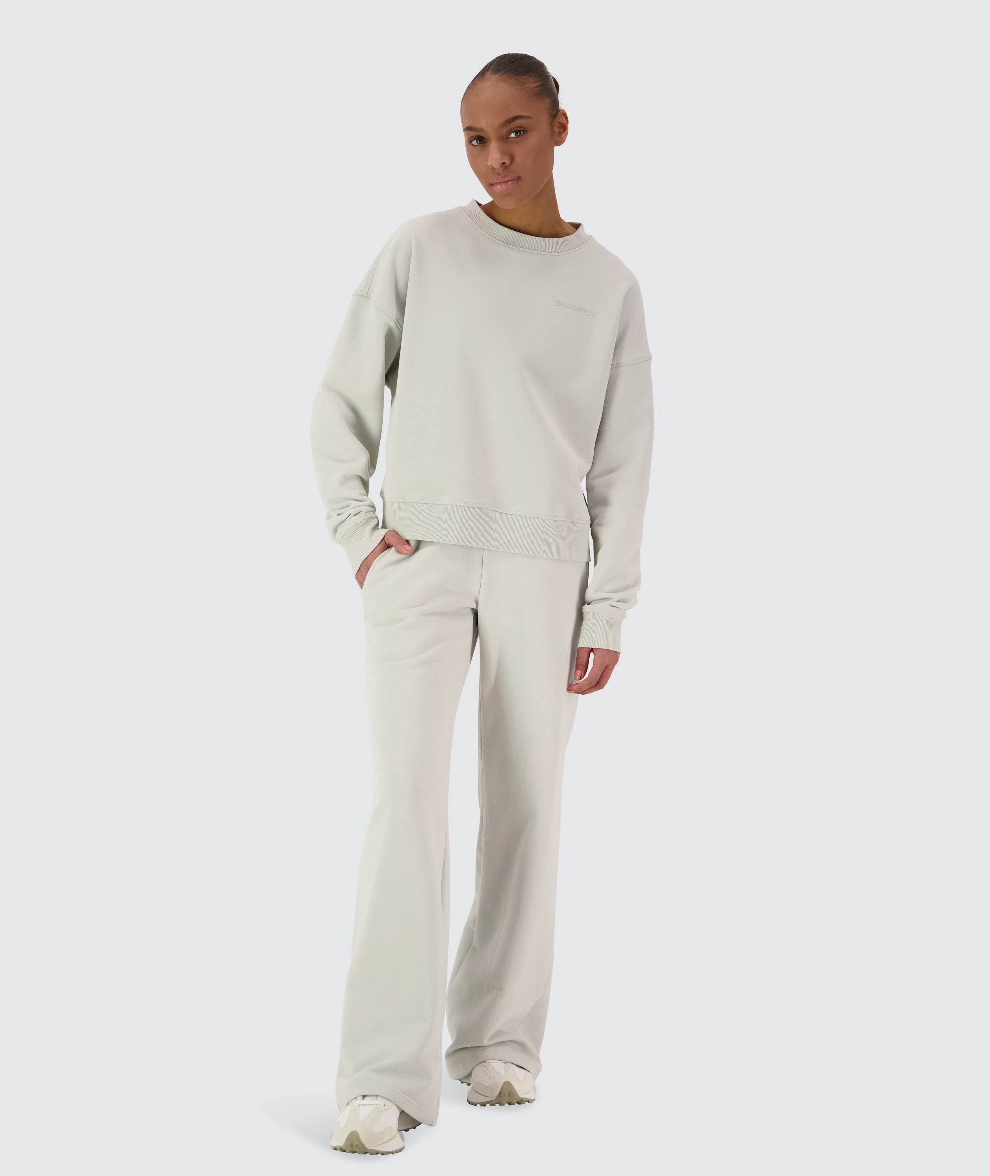 Women Wideleg Sweatpants #color_cool-grey