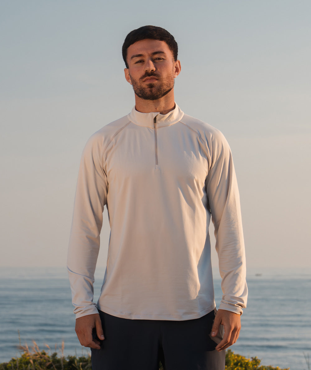 ComfyKnit men's HalfZip #color_black