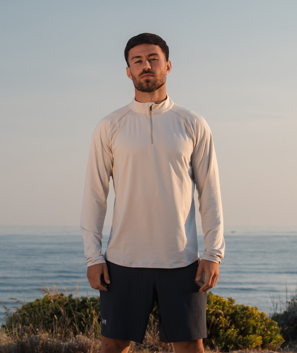 ComfyKnit men's HalfZip #color_fog