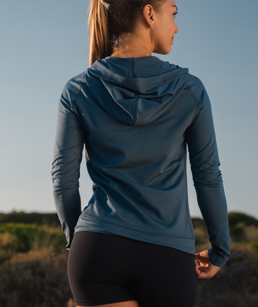 ComfyKnit Women's Hoodie #color_dusty-navy