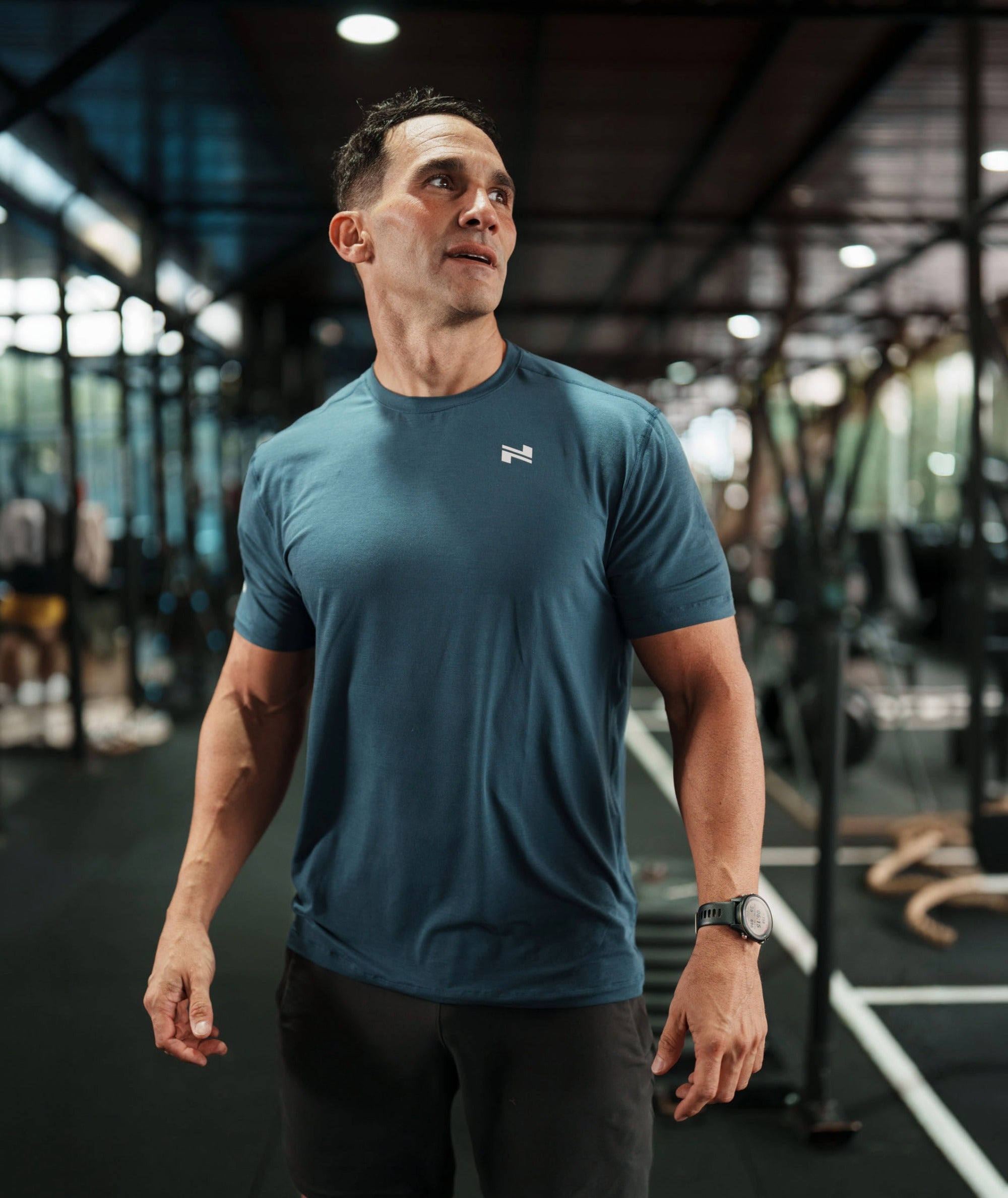 Lightweight and comfortable training t-shirt#color_navy