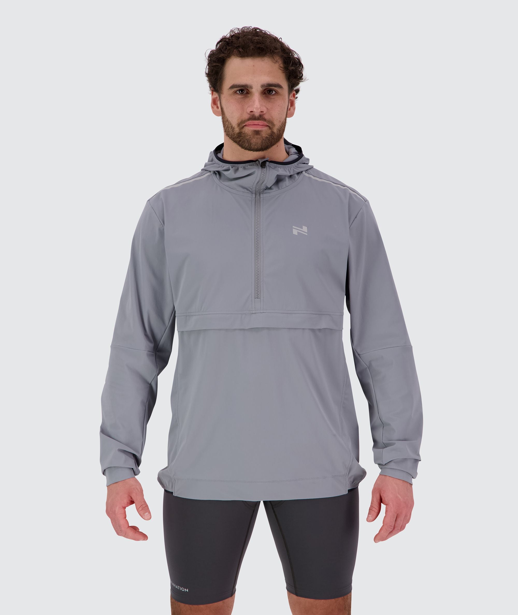 The Best Training Anorak, Model 179 cm / Size L #colour_light-grey