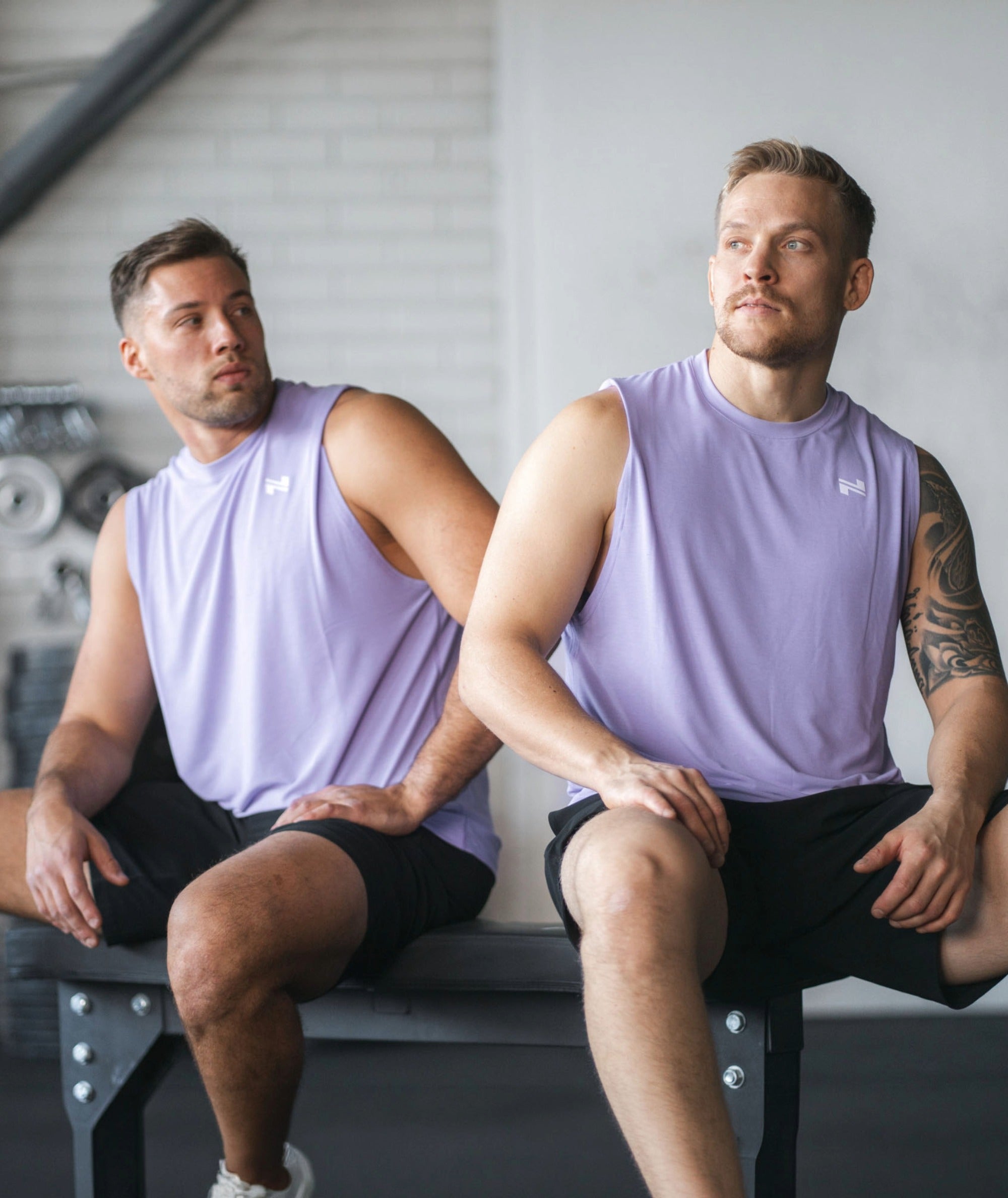 Men's Training Muscle Tank Top #color_lavender