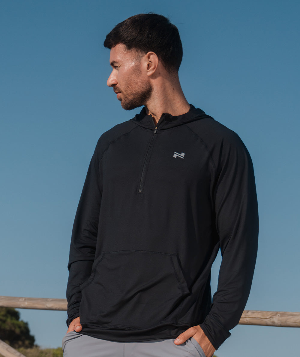 ComfyKnit men's hoodie #color_black