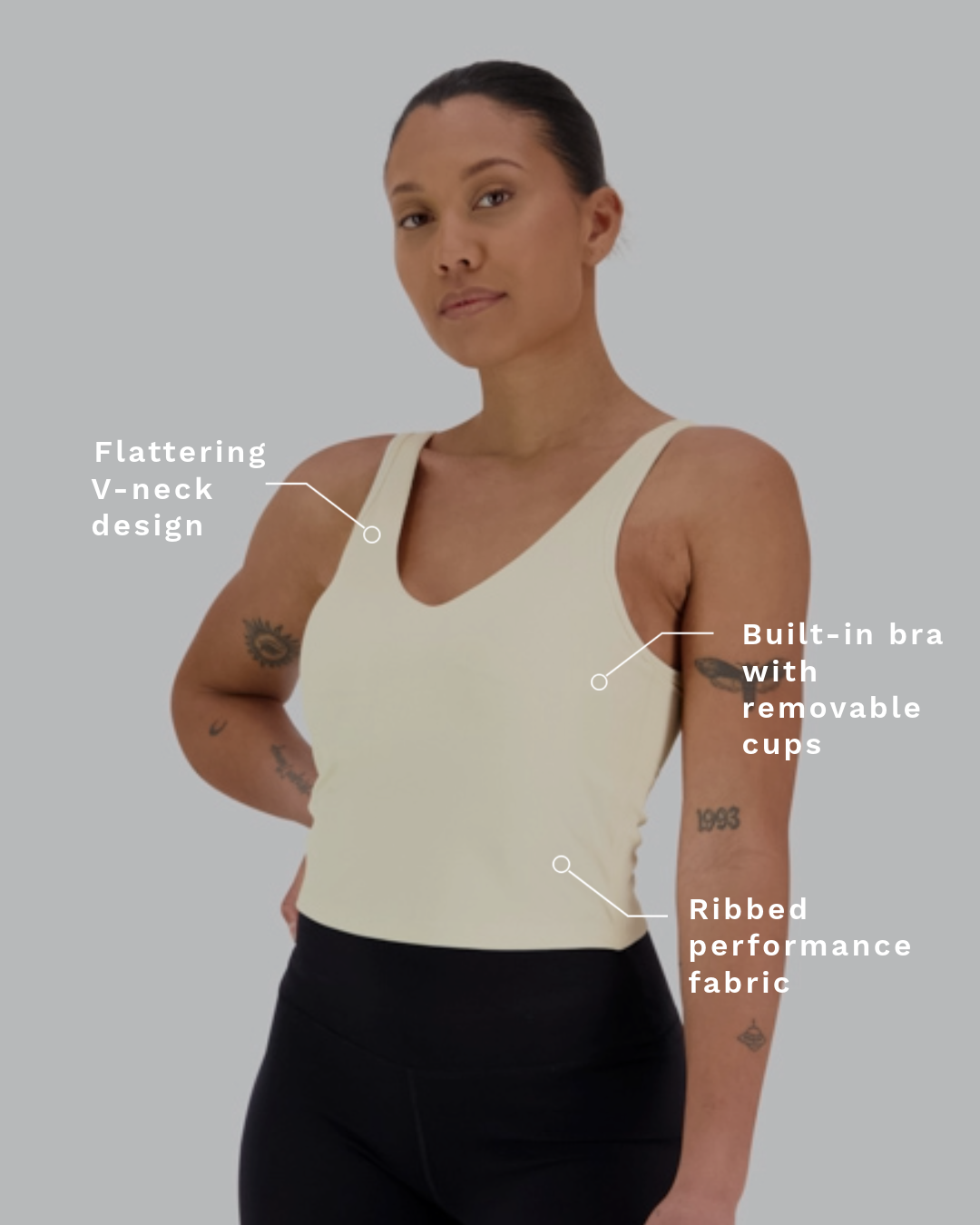 Women's ribbed bra top #color_off-white