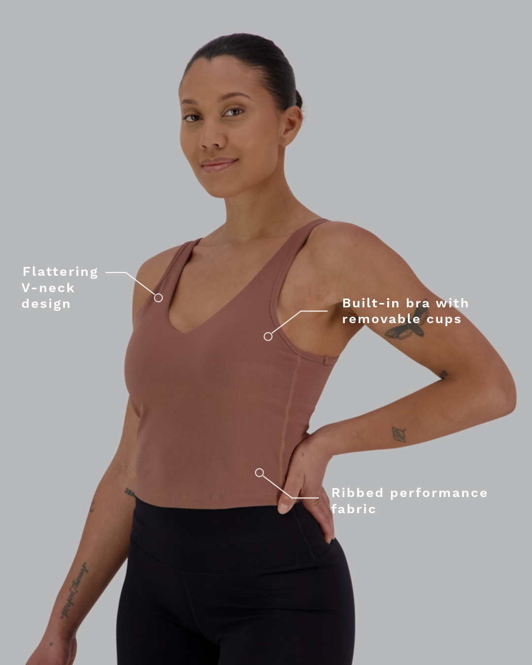 Women's ribbed bra top #color_brick