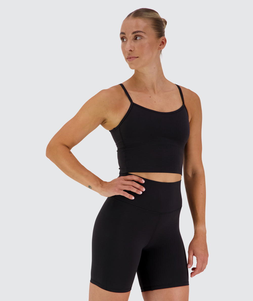 Supersoft bra top, Model 176 cm / size S#color_black