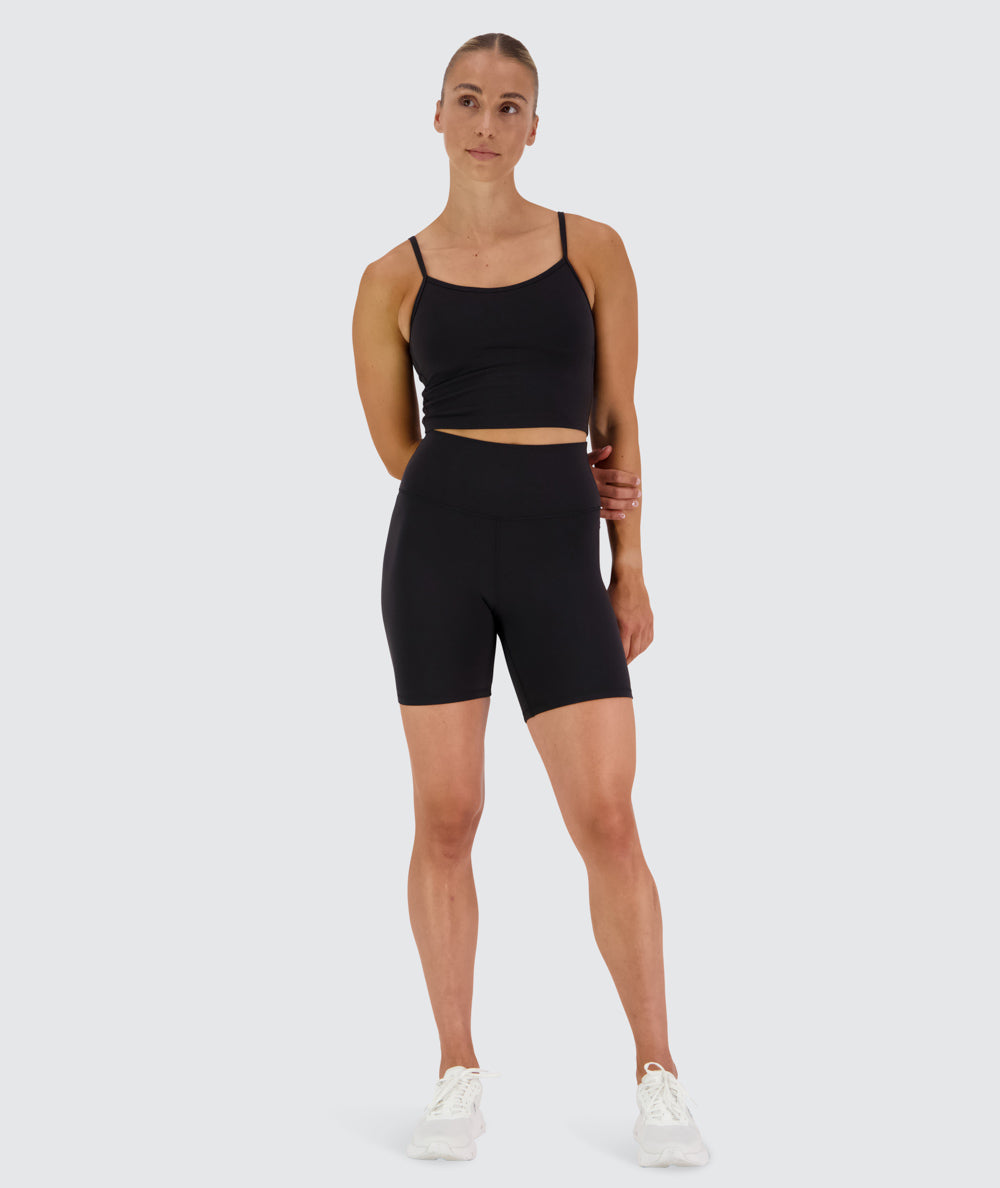 Supersoft bra top, Model 176 cm / size S#color_black