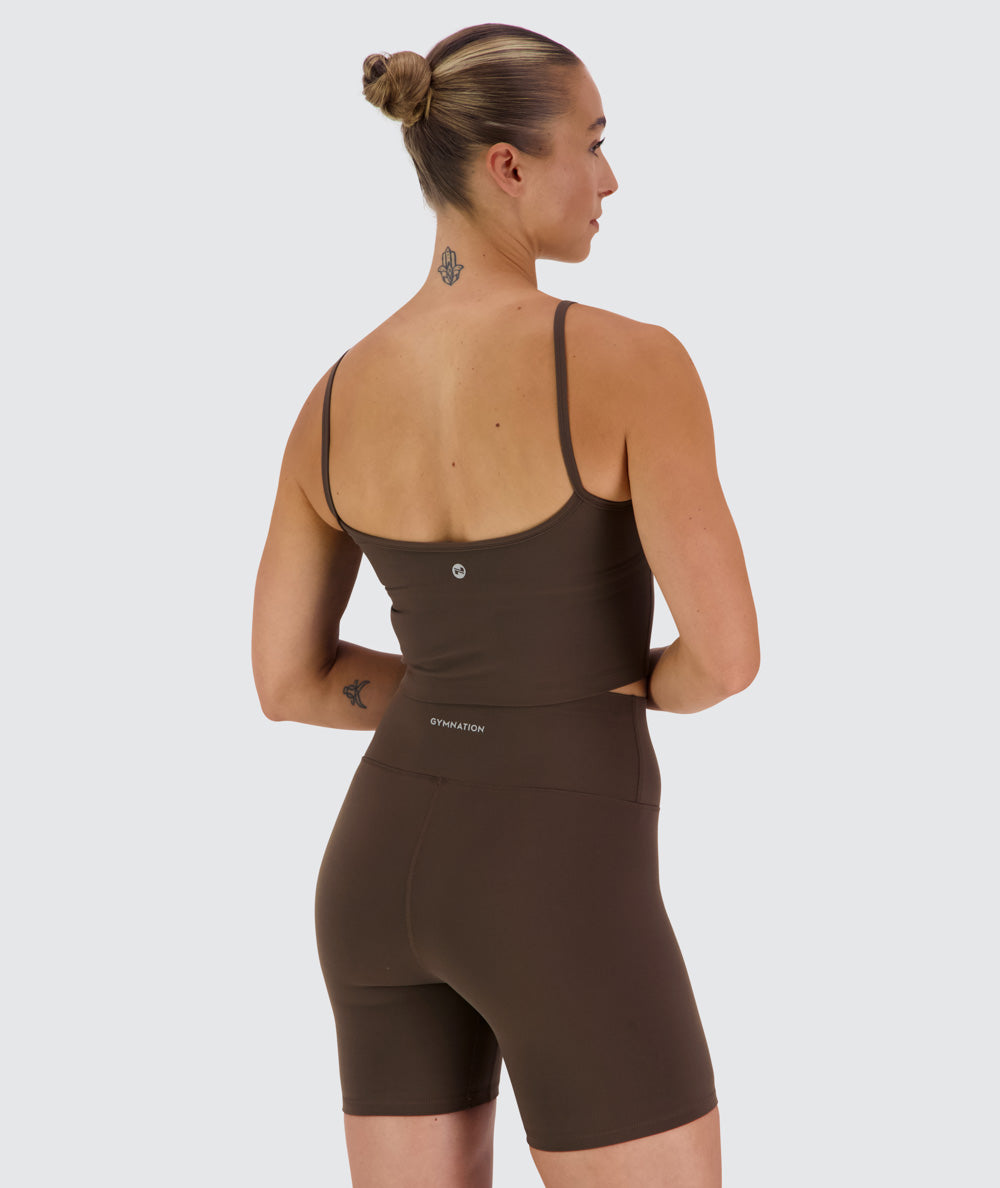 Supersoft bra top, Model 176 cm / size S#color_coffee-bean