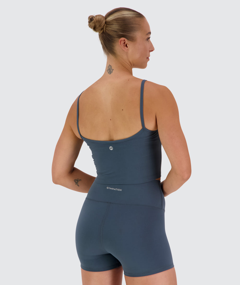 Supersoft bra top, Model 176 cm / size S#color_dusty-navy