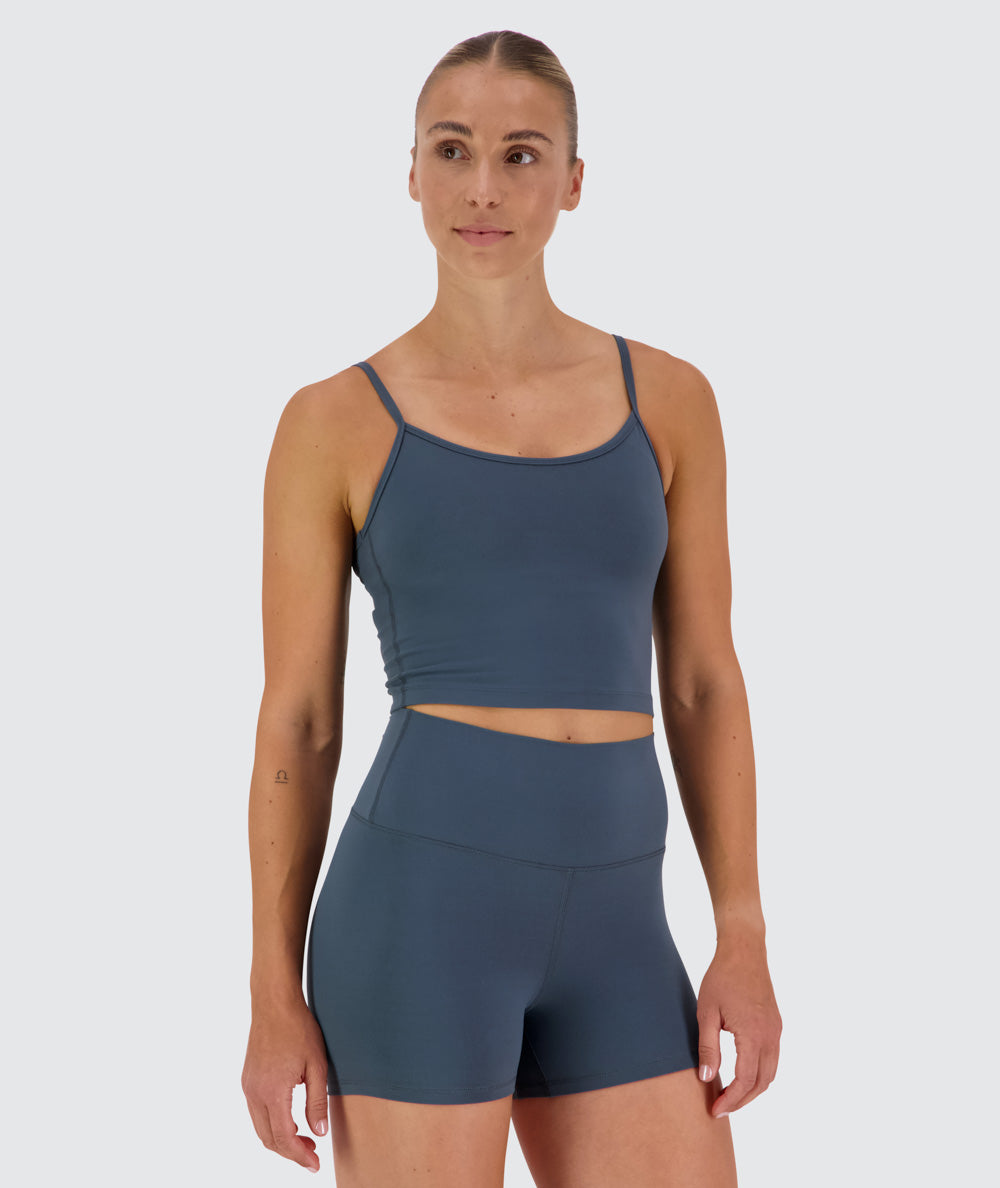 Supersoft bra top, Model 176 cm / size S#color_dusty-navy