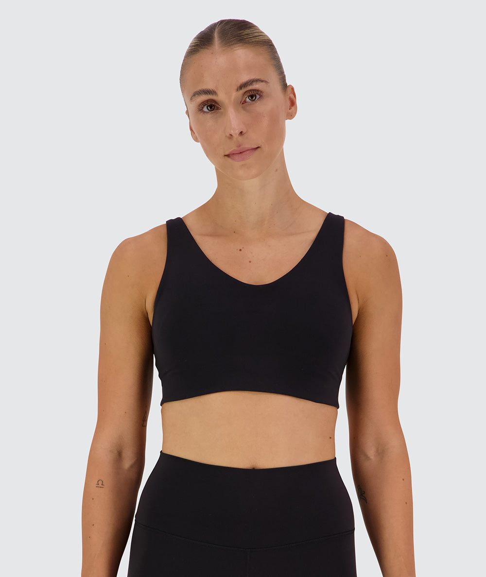 Supersoft V-neck Bra, Model 176 cm / size S#color_black