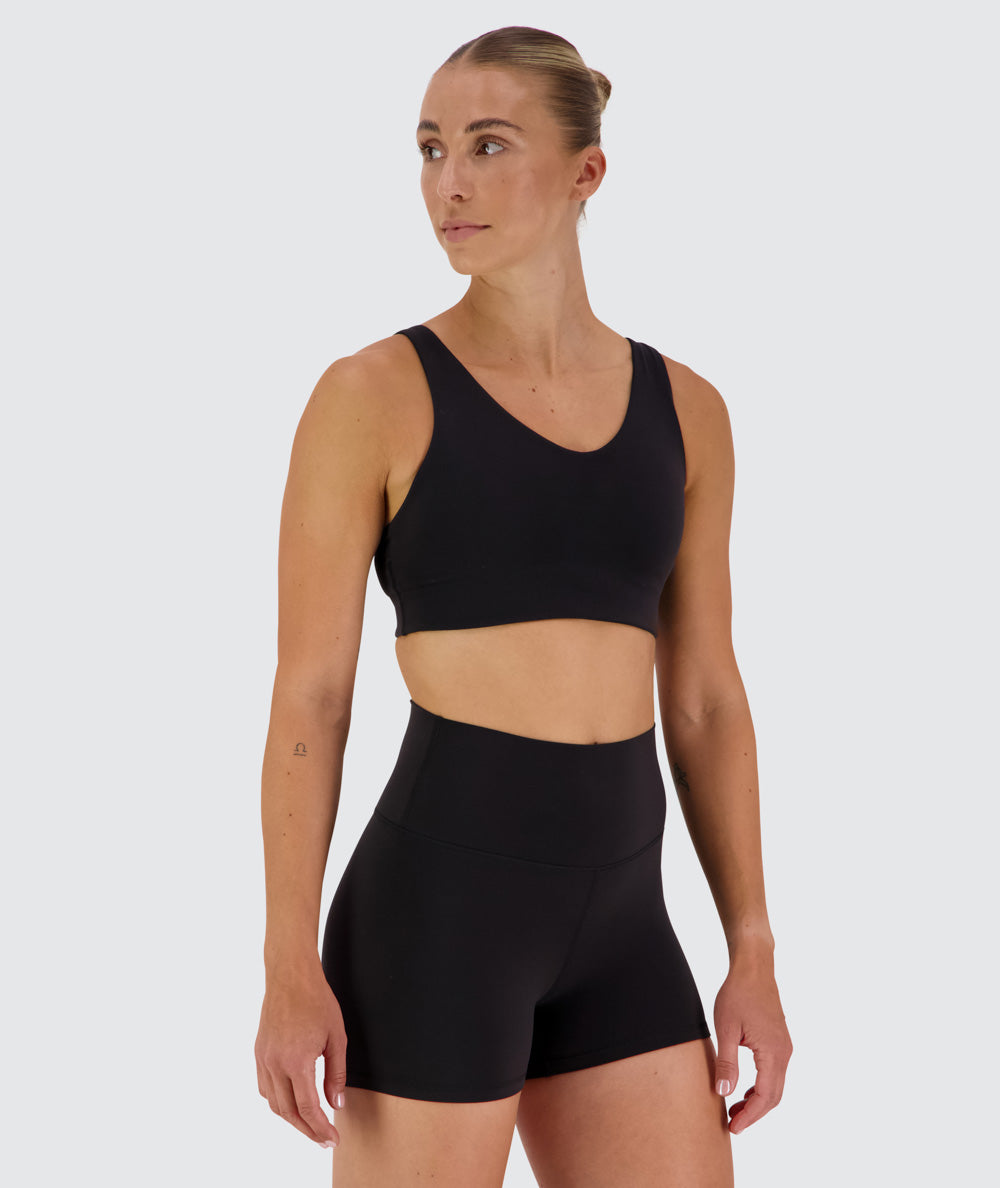 Supersoft V-neck Bra, #color_black