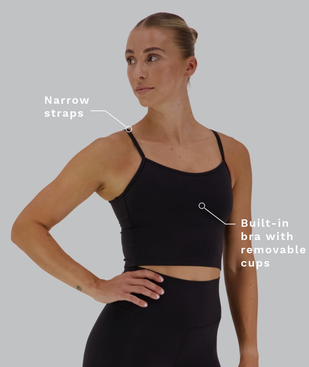 Supersoft bra top, Model 176 cm / size S#color_black