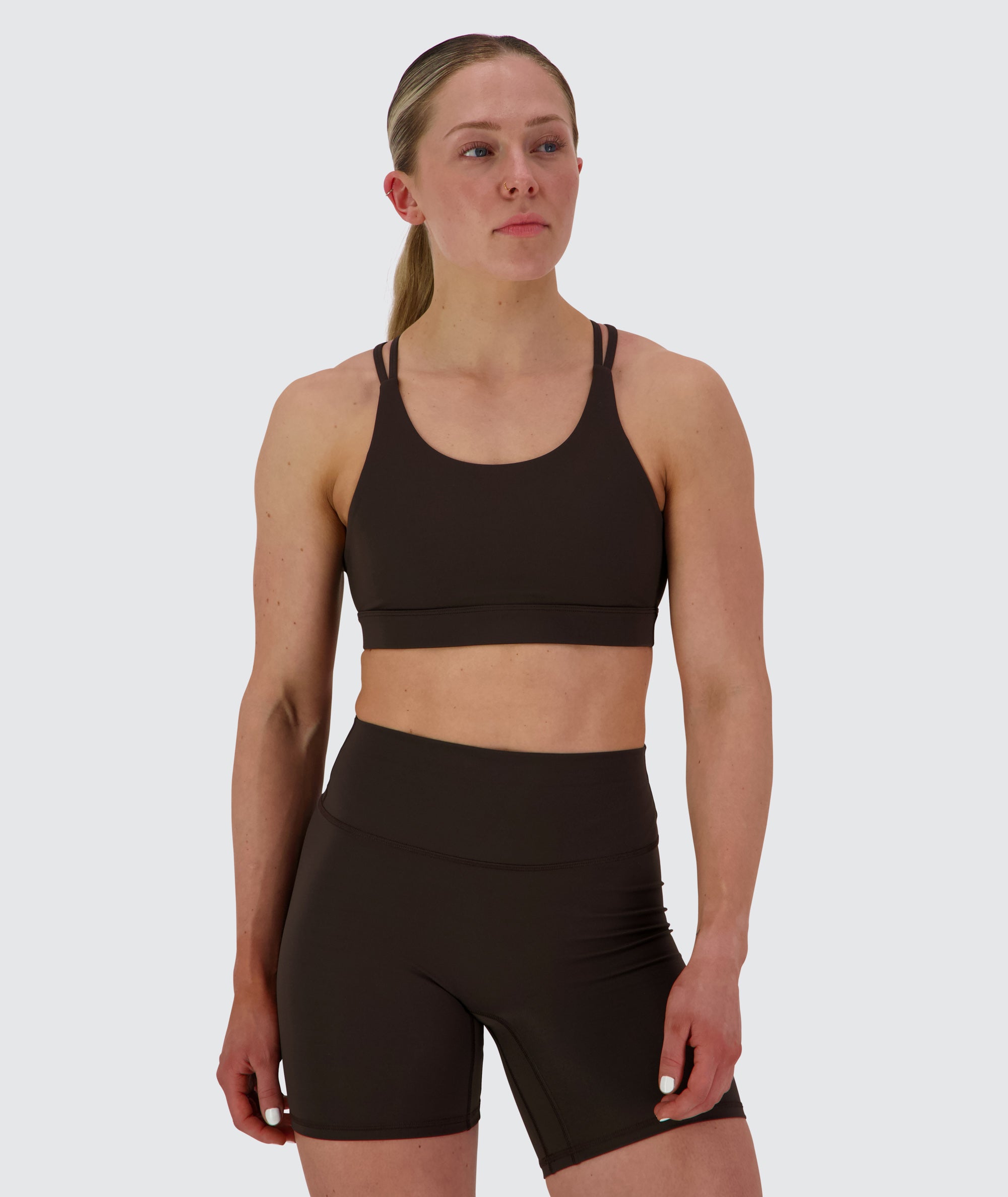 EveryForm Strappy Sports Bra #color_moody-espresso