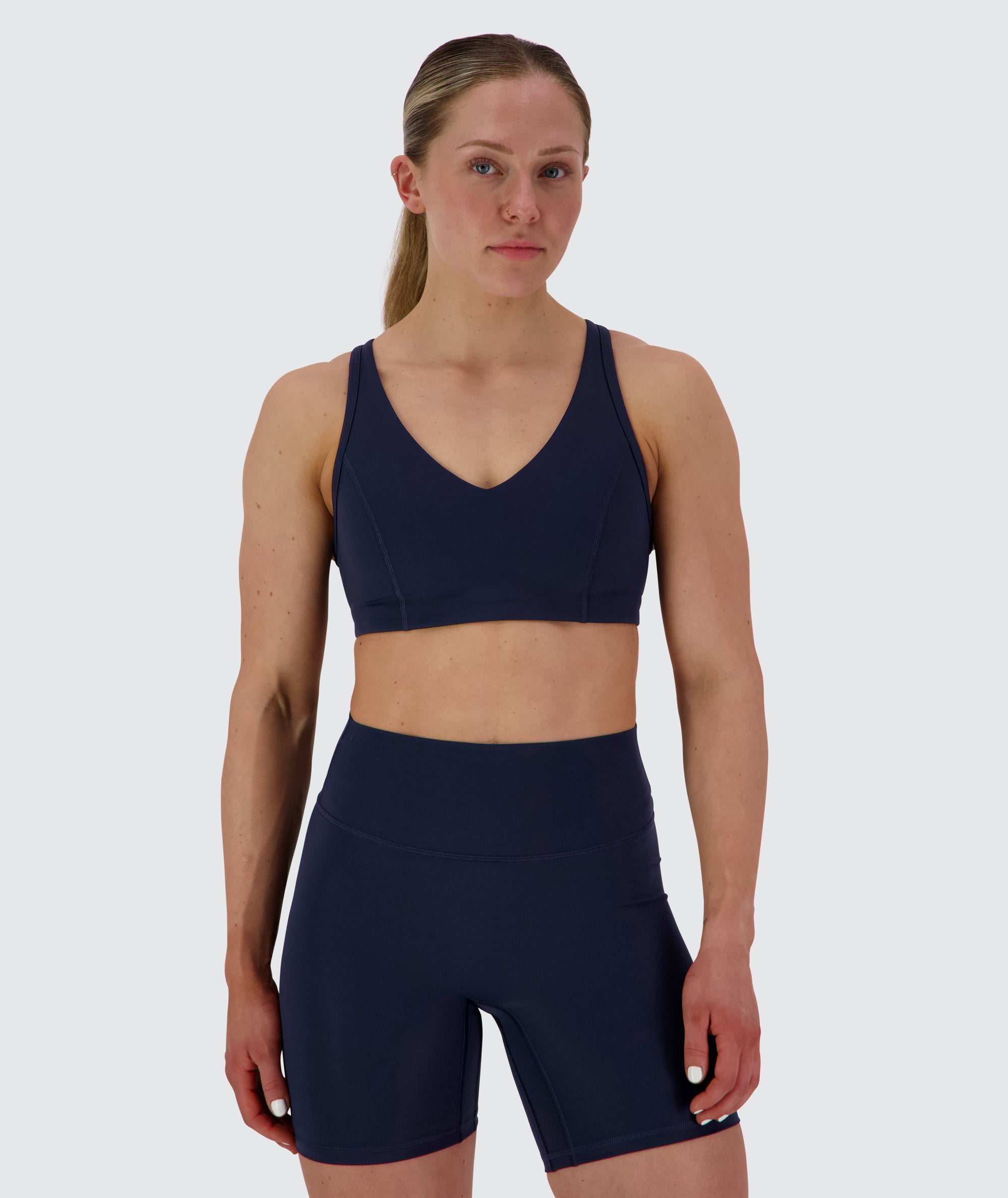 EveryForm V-Neck Sports Bra #color_dark-navy
