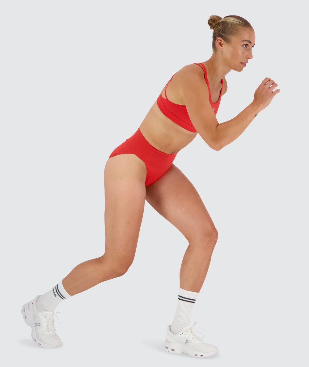Swim and running brief for women, Model 176 cm / size S#color_candy-red