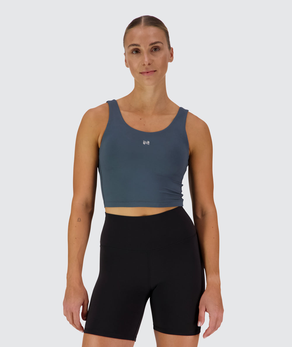 Silky smooth bra top, Model 176 cm / size S#color_dusty-navy