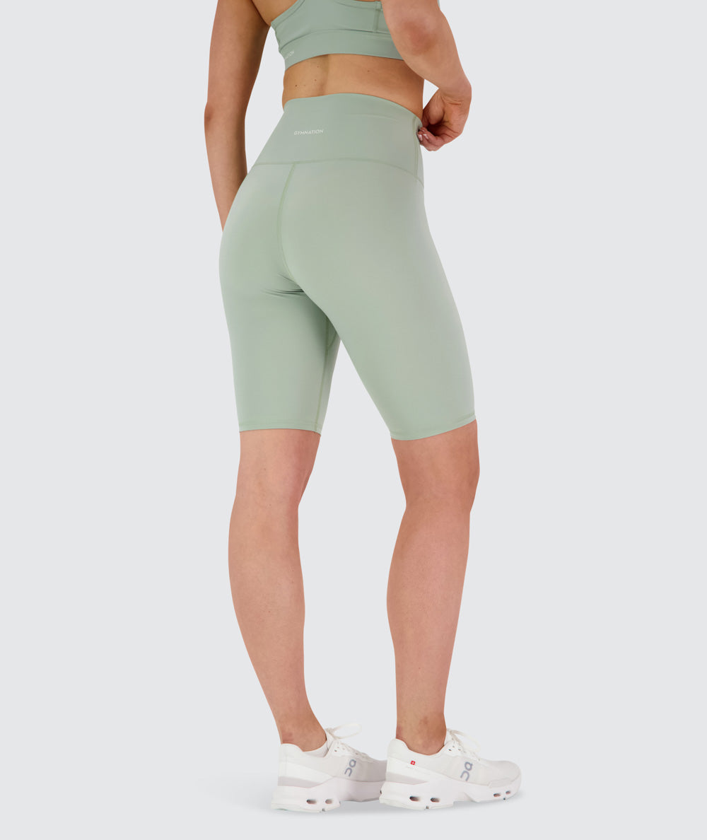 High-Waist Biker Shorts#color_pistachio