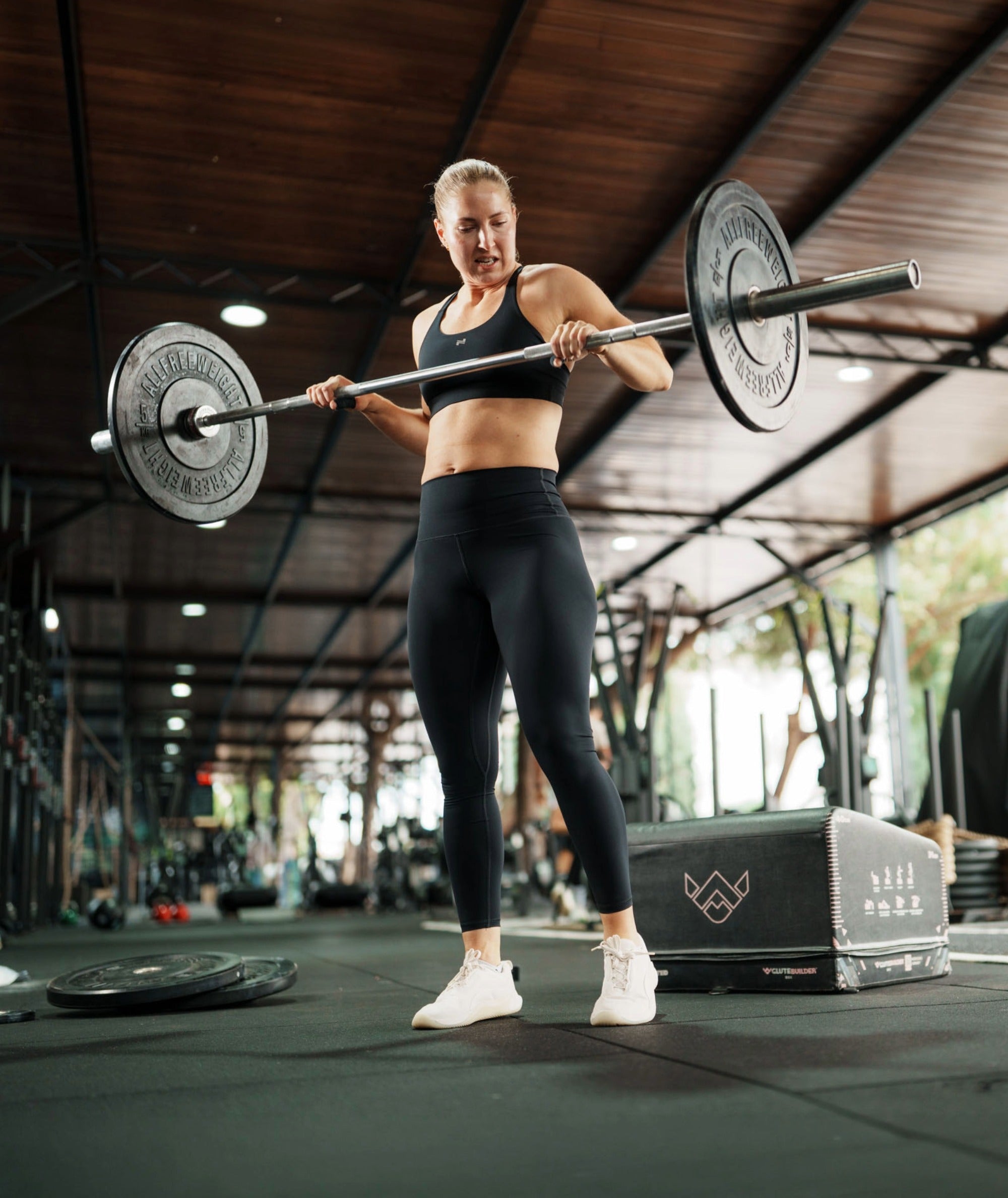 High-Waisted training tights, #color_black