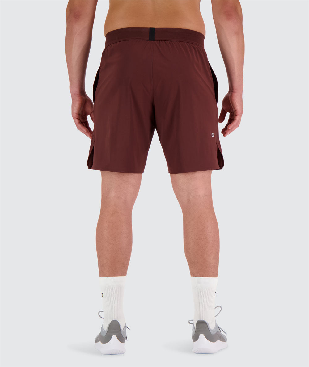 performance shorts#color_wine-red