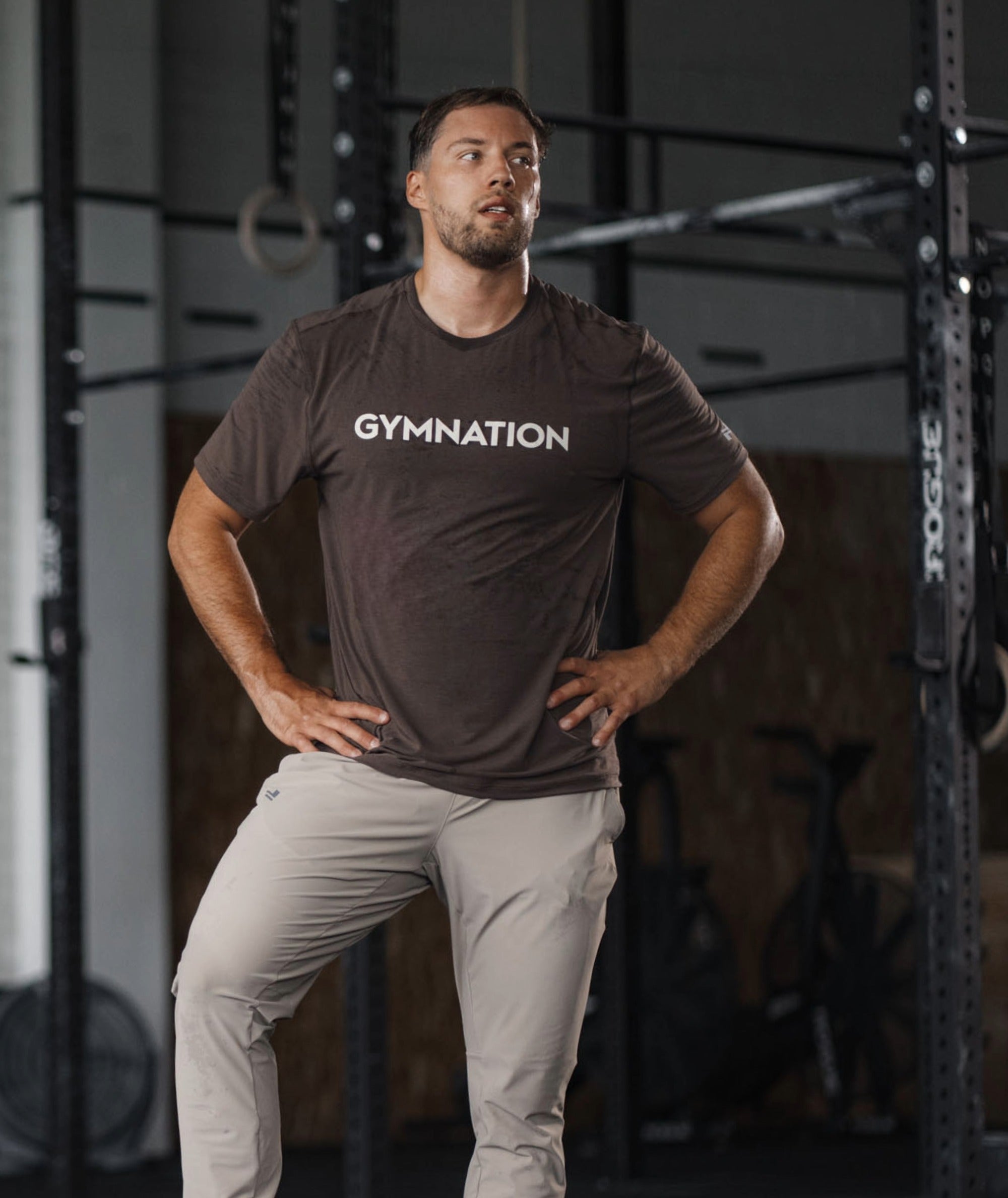 men's gymnation t-shirt #color_coffee-bean
