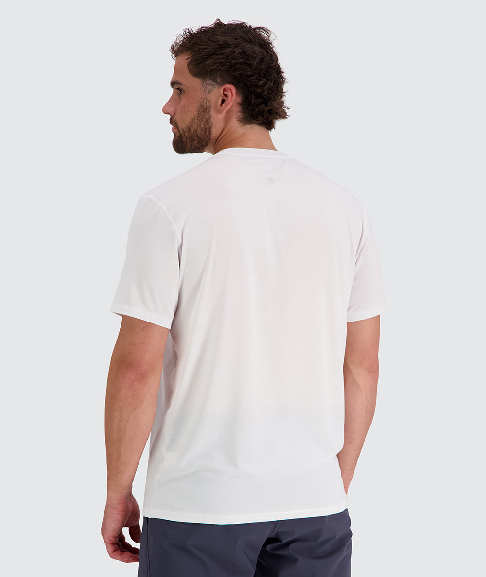 Bestseller Men's Training T-Shirt, Model 179 cm / size L#color_white