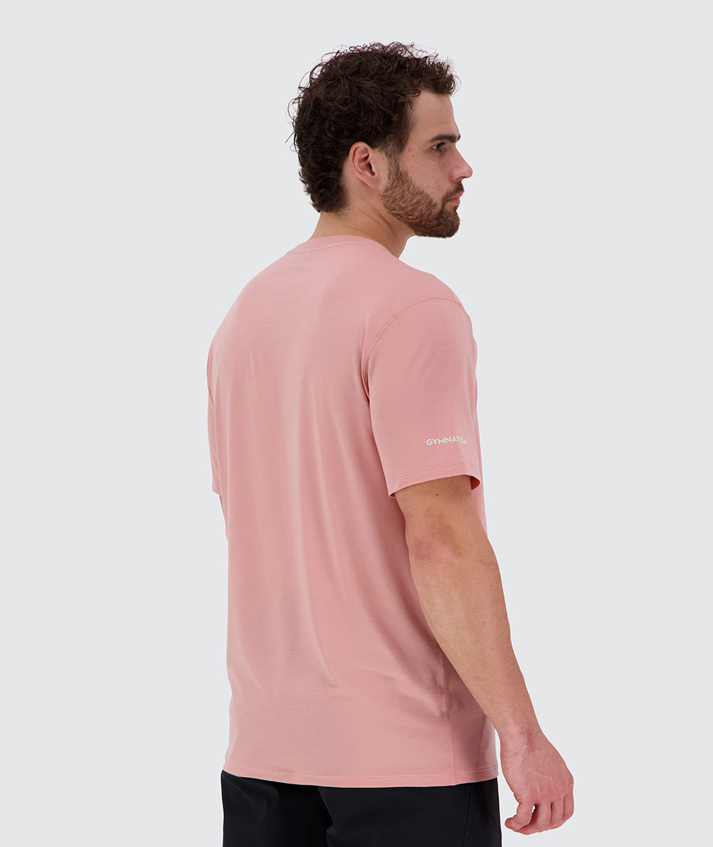 Bestseller Men's Training T-Shirt, Model 179 cm / size L#color_mauve-pink