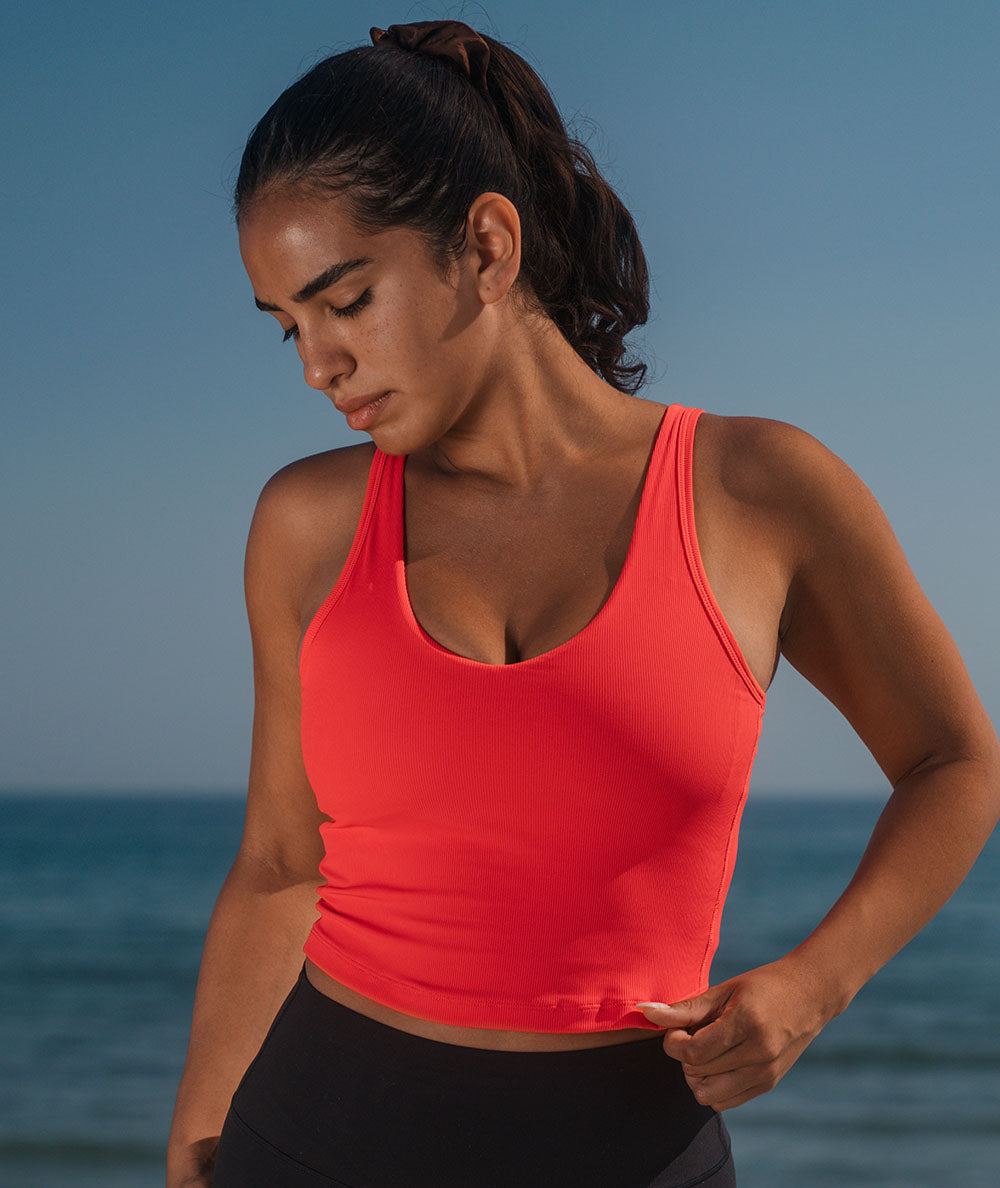 ribbed bra top#color_candy-red