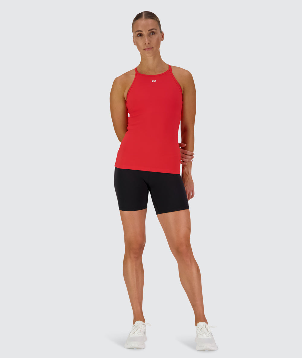 Women's Strappy Top, Model 176cm / size S#color_candy-red