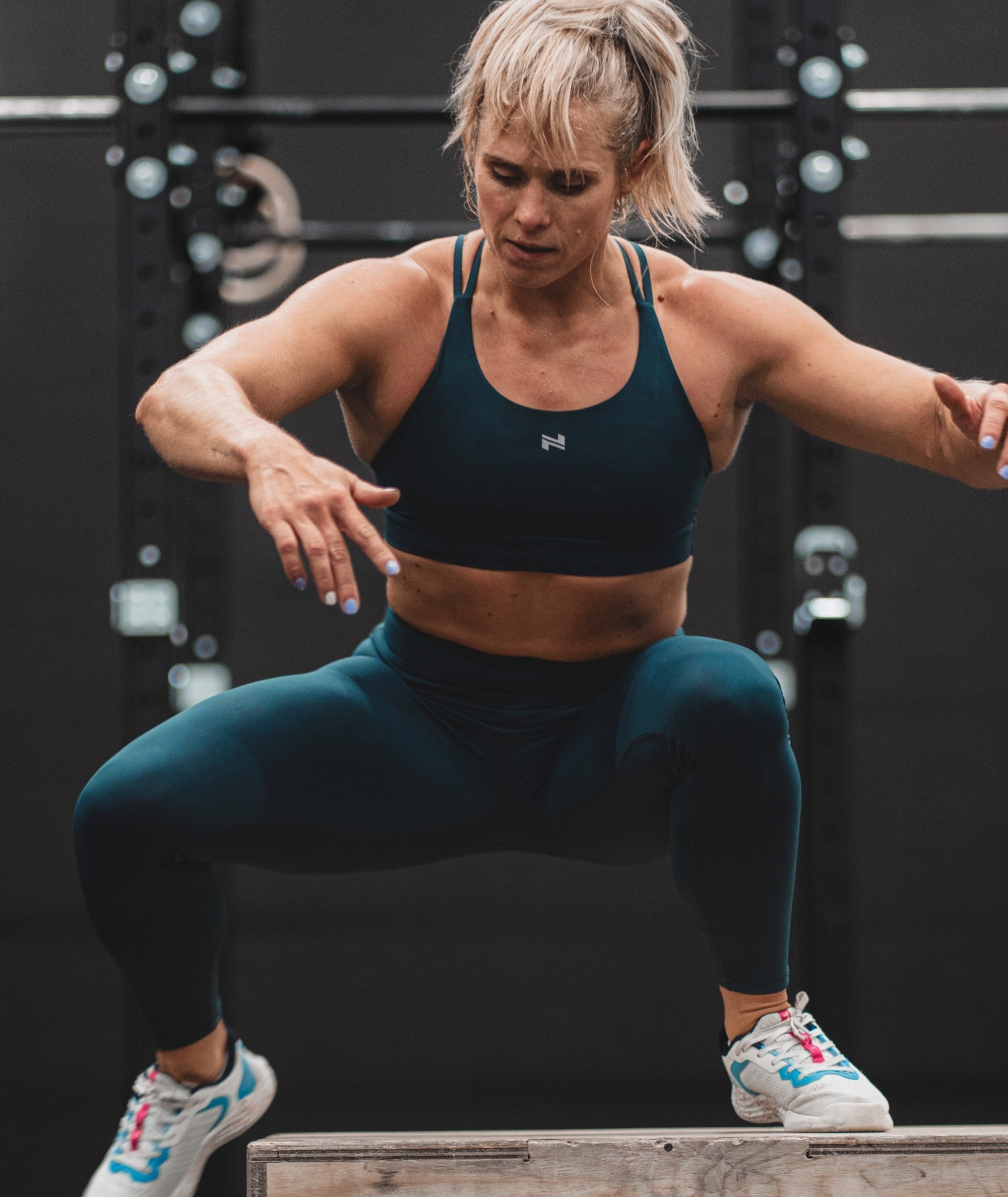 Strappy sports bra #color_forest-green