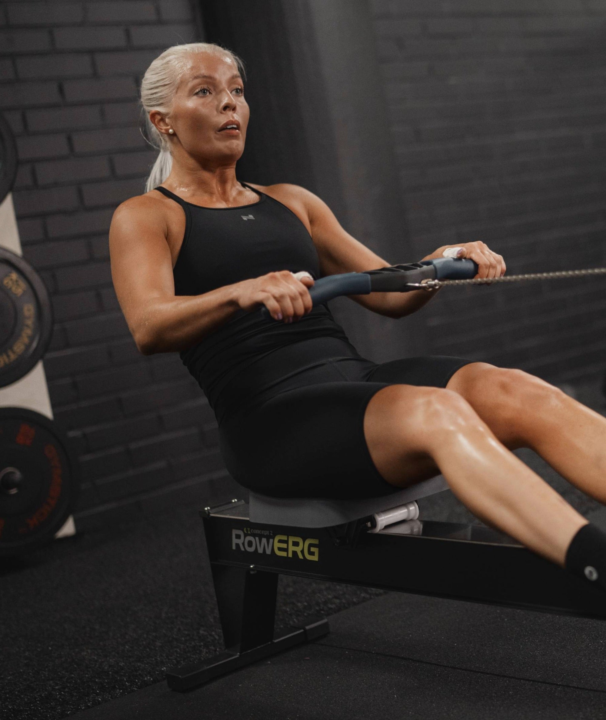 Strappy Ribbed Top for Crossfit#color_black