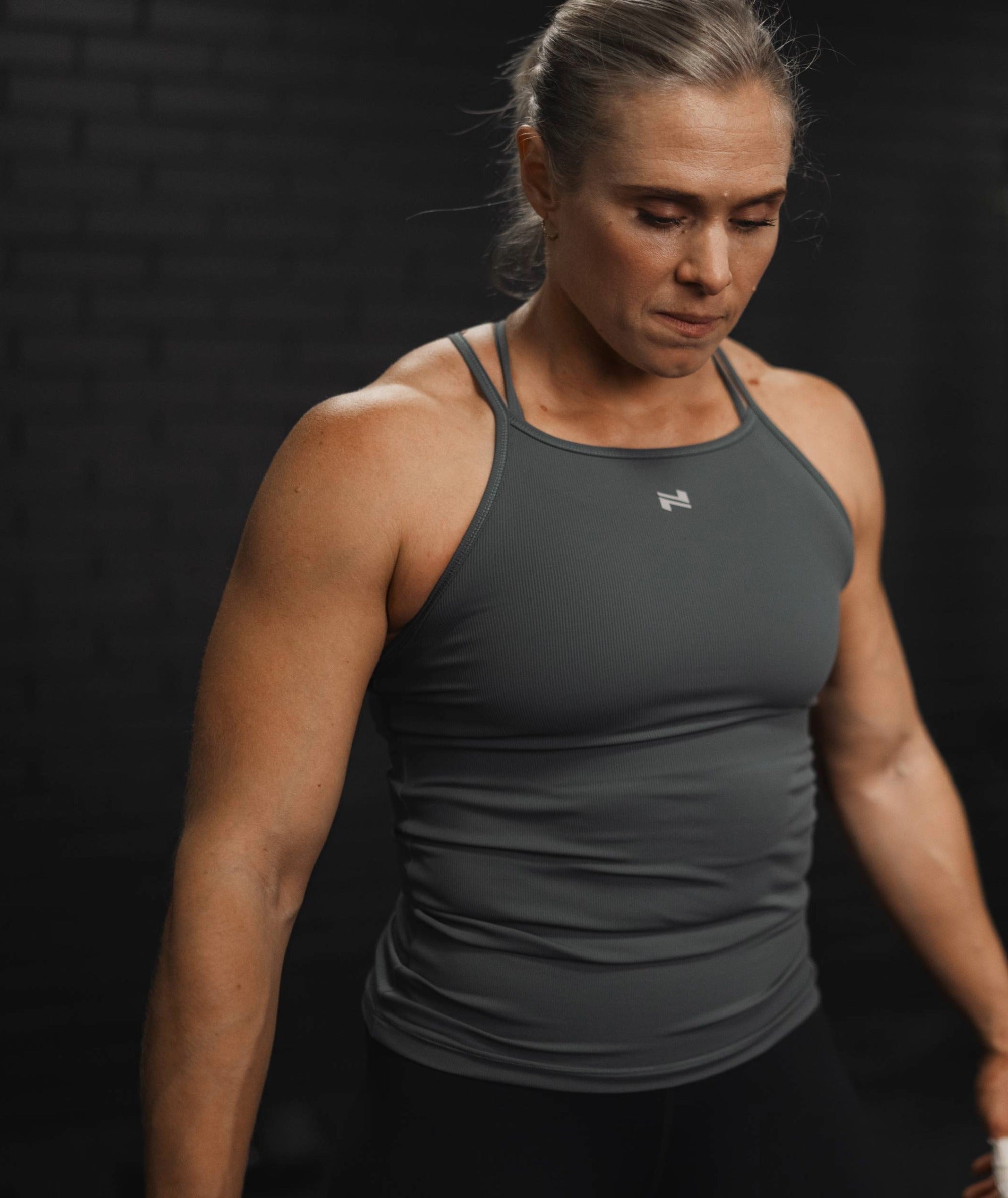 Strappy ribbed tank top #color_sage