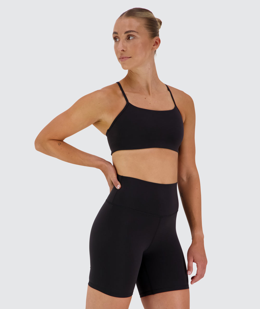 SuperSoft Sports Bra, Model 176 cm / size S#color_black