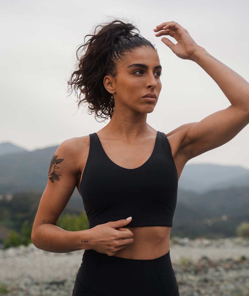 Supersoft V-neck Bra, gymnattion#color_black