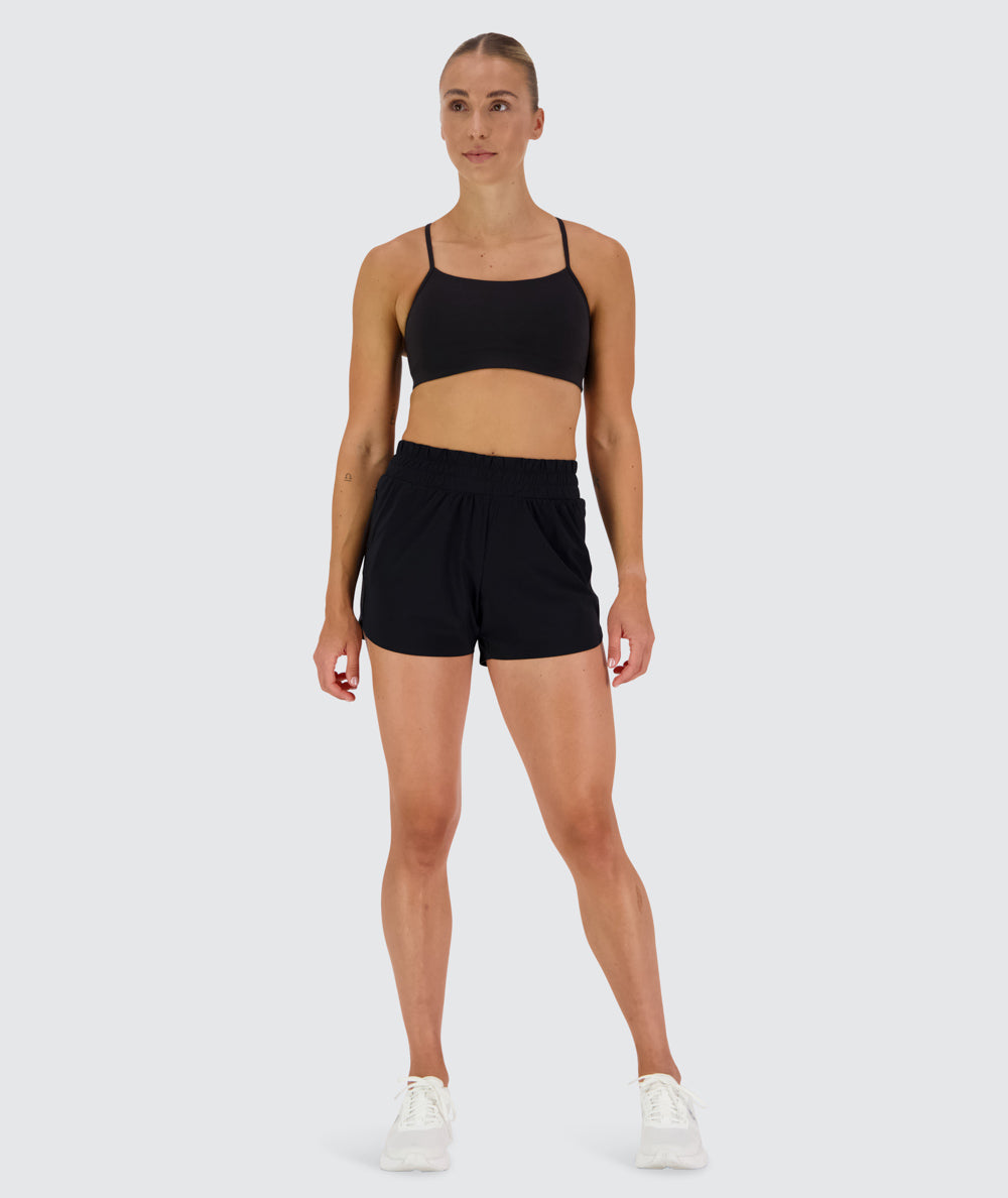 Women's shorts for running#color_black