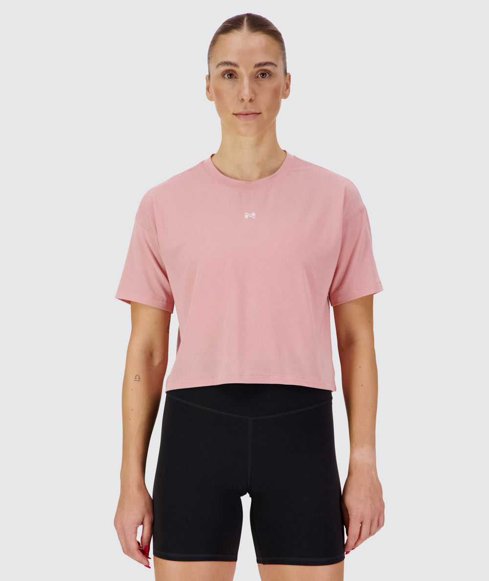 women's crop tee #color_mauve-pink