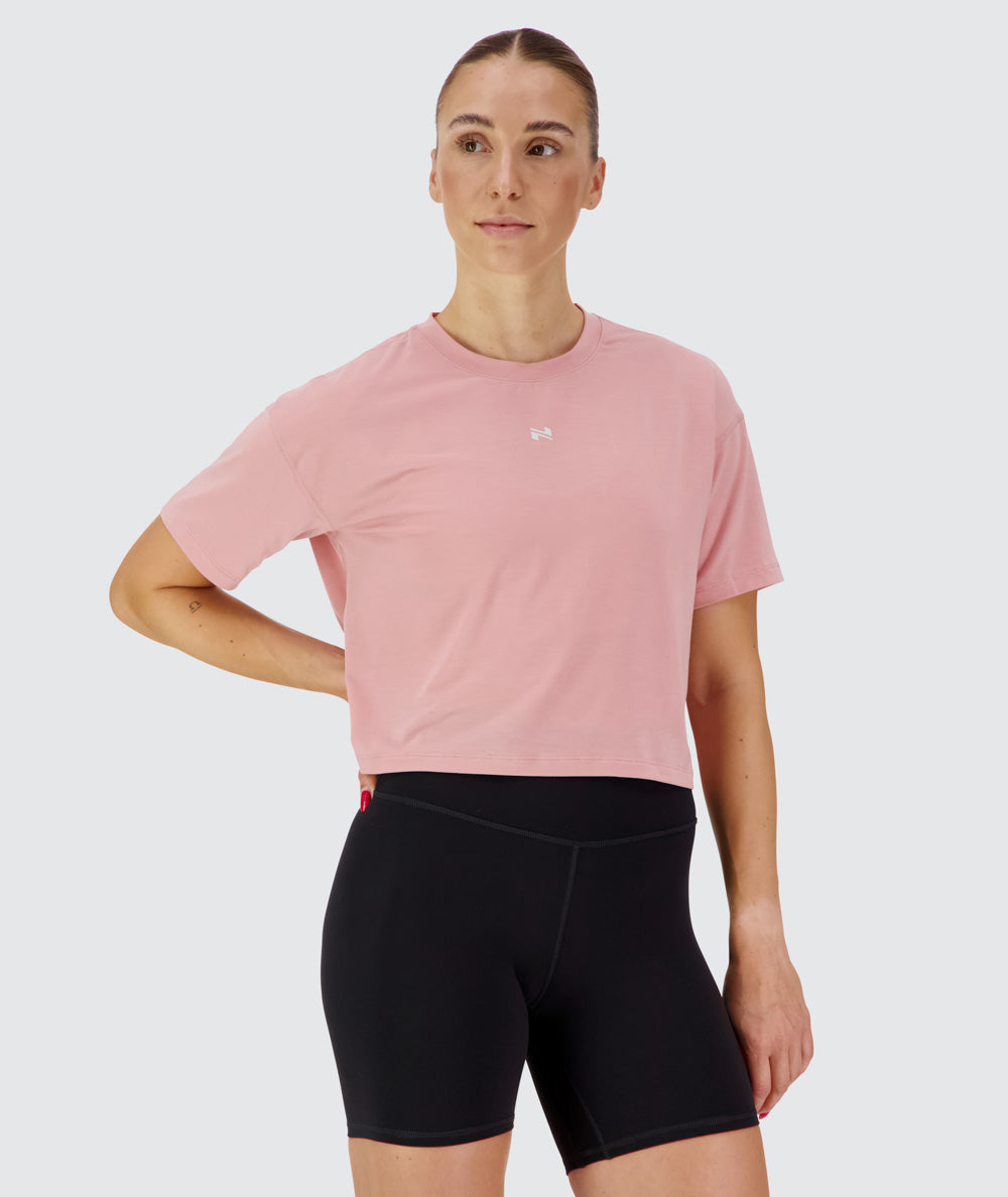 women's crop tee #color_mauve-pink