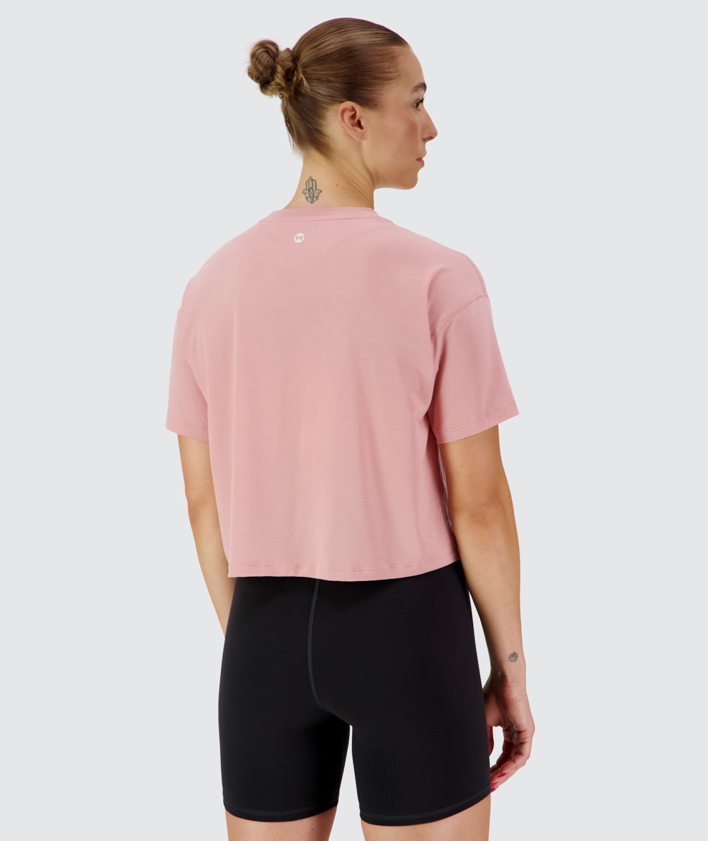women's crop tee #color_mauve-pink